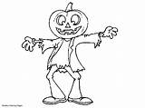 Coloring Pumpkin Scary Pages Library Clipart Scarecrow Lantern Jack sketch template