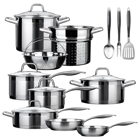 meyer bella cuisine stainless steel cookware set home gadgets
