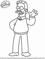 Simpsons Coloring Color Pages Library sketch template