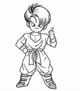Dibujo Goku Trunks Lapiz Gratistodo Vegeta Dbz sketch template