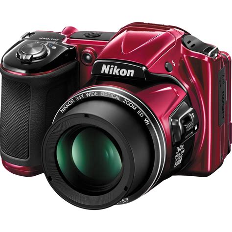 nikon coolpix  digital camera red  bh photo video