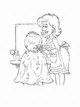 Coloring Pages Hairdresser sketch template