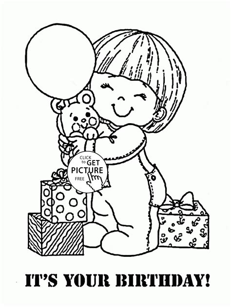 birthday coloring page  kids holiday coloring pages