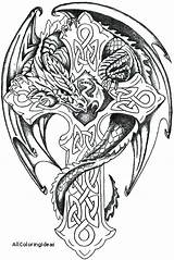 Coloring Tattoo Pages Tattoos Skull Tribal 3d Printable Designs Print Modern Getdrawings Book Color Getcolorings Dragon Popular Template Pag sketch template