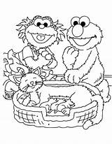 Sesame Elmo Sesamo Colorir Vila Desenhos Toddlers Coloringhome sketch template