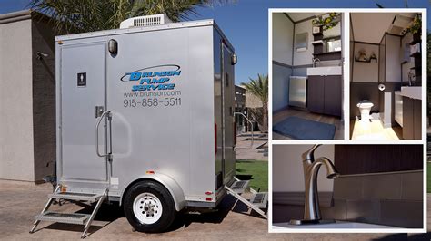 luxury portable restroom trailers brunsons pumps ep