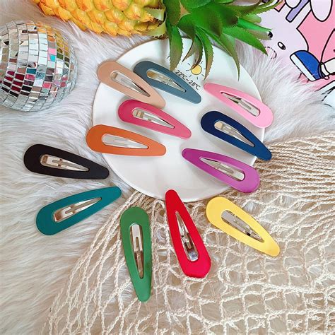 6 Pcs Candy Color Acrylic Large 3 Hair Clips Big Barrettes Women Hair