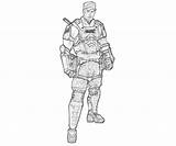 Swat Coloring Pages Mortal Combat Kurtis Stryker Back Printable sketch template