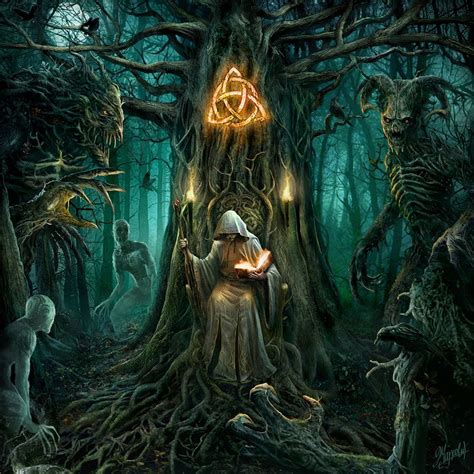 druid king  dusanmarkovicdeviantartcom  atdeviantart dark fantasy art druid fantasy