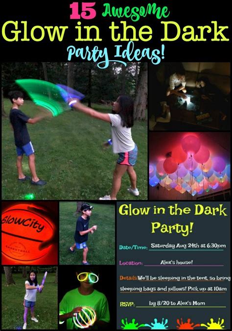 awesome glow   dark party ideas kids party games dark party