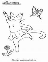 Cat Coloring Pages Ballet Animal Dancing Printable Dance Barbie Colouring Animals Coloringprintables Cats Kitty Dinosaur Halloween Princess Choose Board Popular sketch template