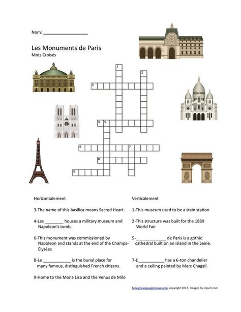 st patricks day crossword puzzle high school french