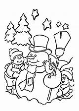 Coloring Pages Holidays Printable Happy Winter Snowman Holiday Kids Children Color Print Christmas Book Library Pdf Popular sketch template