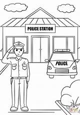 Police Station Coloring Pages Fire Truck Printable Drawing Color Kids Super Sketch Kindergarten Community Template Supercoloring Thank Book Choose Board sketch template