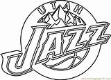 Coloring Pages Portland Blazers Trail Jazz Utah Getcolorings sketch template