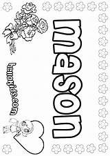 Mason Coloring Name Pages Hellokids Print Color Online Names sketch template