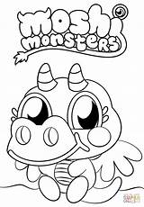 Monsters Coloring Moshi Monster Pages Cute Burnie Printable Kids Drawing Moshlings Categories Cartoon sketch template