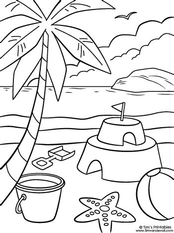 summer coloring page tims printables