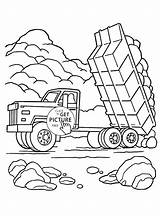Coloring Pages Truck Transportation Tow Semi Mining Water Color Land Peterbilt Print Printable Dump Landfill Sheets Drawing Getcolorings Colouring Preschoolers sketch template