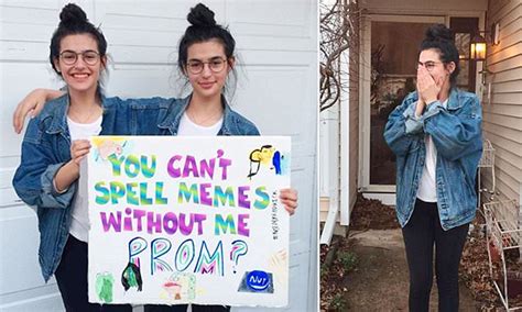 teenager asks herself to high school prom with promposal