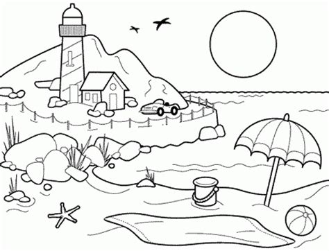 printable beach coloring pages