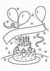 Coloring Birthday Pages Cake Balloons Balloon Kids Happy Card Mickey Toodles Printables Mouse Colouring Printable Color Clubhouse Cakes Holiday Print sketch template