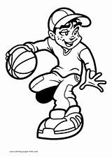 Coloring Basketball Pages Printable Kids Comments sketch template