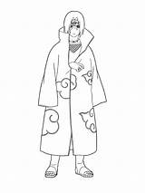 Itachi Akatsuki Shippuuden Cloak Uchiha sketch template