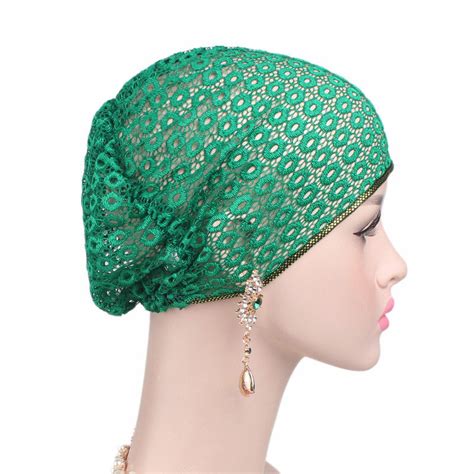 muslim women underscarf lace headwrap islamic hat cap bonnet headscarf turban ebay