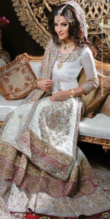 Pakistani Bridal Dresses In White Color White Bridal