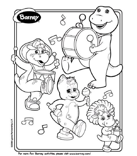 printable barney coloring pages cartoon coloring pages coloring
