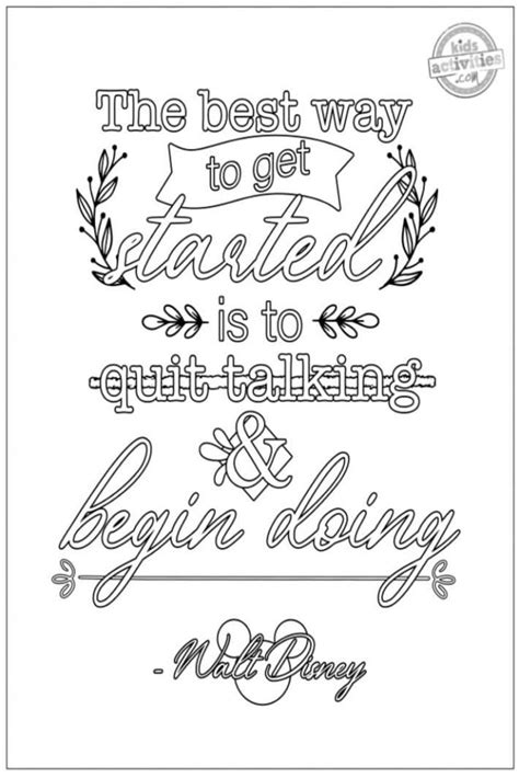 inspirational quote coloring pages  adults kids activities blog