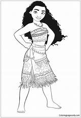 Moana Princess Pages Coloring Online Color Print sketch template