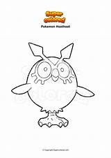 Hoothoot Coloring Ausmalbild Supercolored Gigamax sketch template