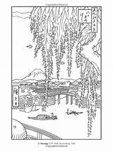 Paysage Japonais Woodblock épinglé sketch template
