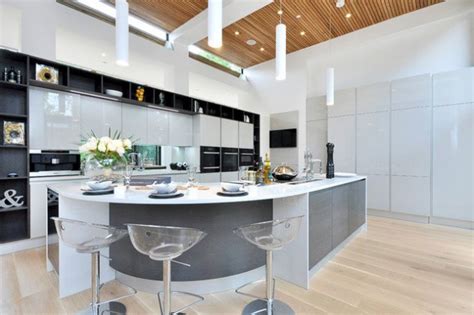divine modern kitchen designs  curved kitchen island