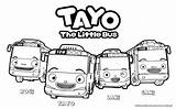 Tayo Mewarnai Gambar Bus Little Coloring Web Kartun Pages Print Warna Choose Board Disimpan Dari sketch template