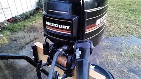 mercury  hp outboard  stroke start   idle youtube