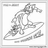 Jerry Coloring Tom Surfing Pages Printable 94b4 Spike Popular Library Clipart Cartoon sketch template