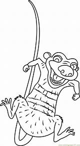 Ice Age Coloring Crash Pages Coloringpages101 Color Online sketch template