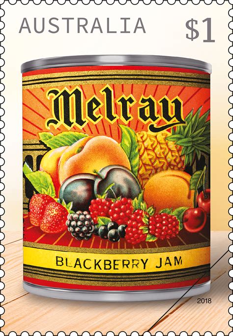 vintage jam labels australia post