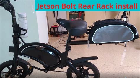 jetson bolt pro rear rack install  bag   youtube