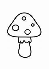 Mushroom Spots Coloring Large sketch template
