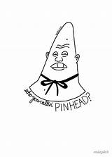 Pinhead Larry Spongebob Squarepants sketch template