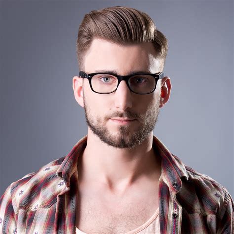 Short And Sophisticated Men S Hairstyle Combined With Glasses