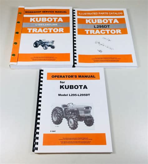 kubota ldt tractor operators service parts manual set ebay