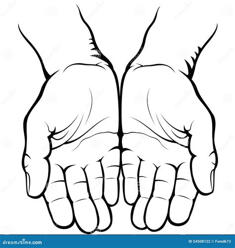 open hand coloring pages