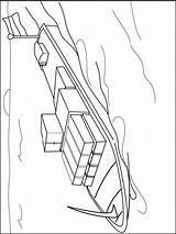 Vrachtschip sketch template
