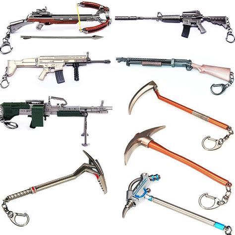 pin  fortnite weapons keychain