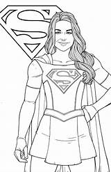 Supergirl Rocks Kara sketch template